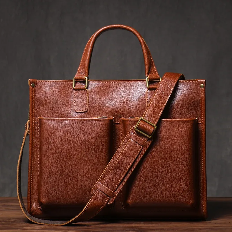 guro-sac à main en cuir group pour homme, étui à bombes de luxe, sac à bandoulière vintage pour ordinateur portable de 14 pouces, qualité supérieure