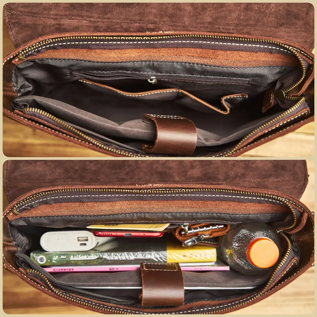 nasva-sac à main rétro en cuir véritable pour hommes, sacs pour ordinateur portable, sacs de bureau, sacs à documents, étui à bombes