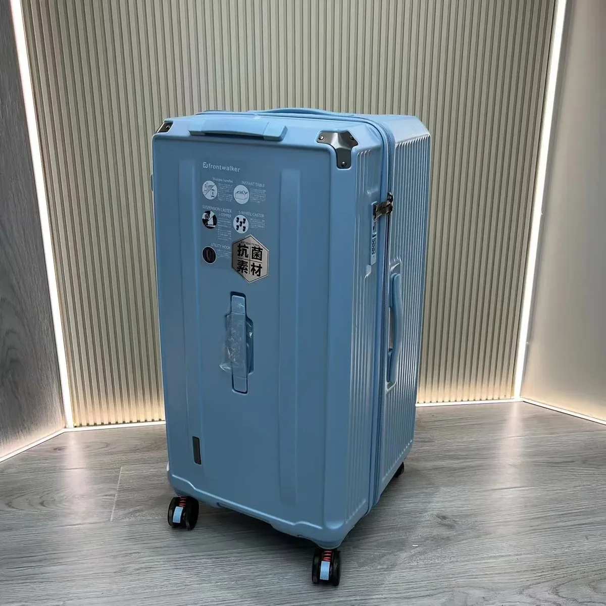 valise de grande taille avec cinq roues et frein, bagage cabine en pc de 30 pouces, valise de voyage avec serrure tsa, 22/26/34 pouces