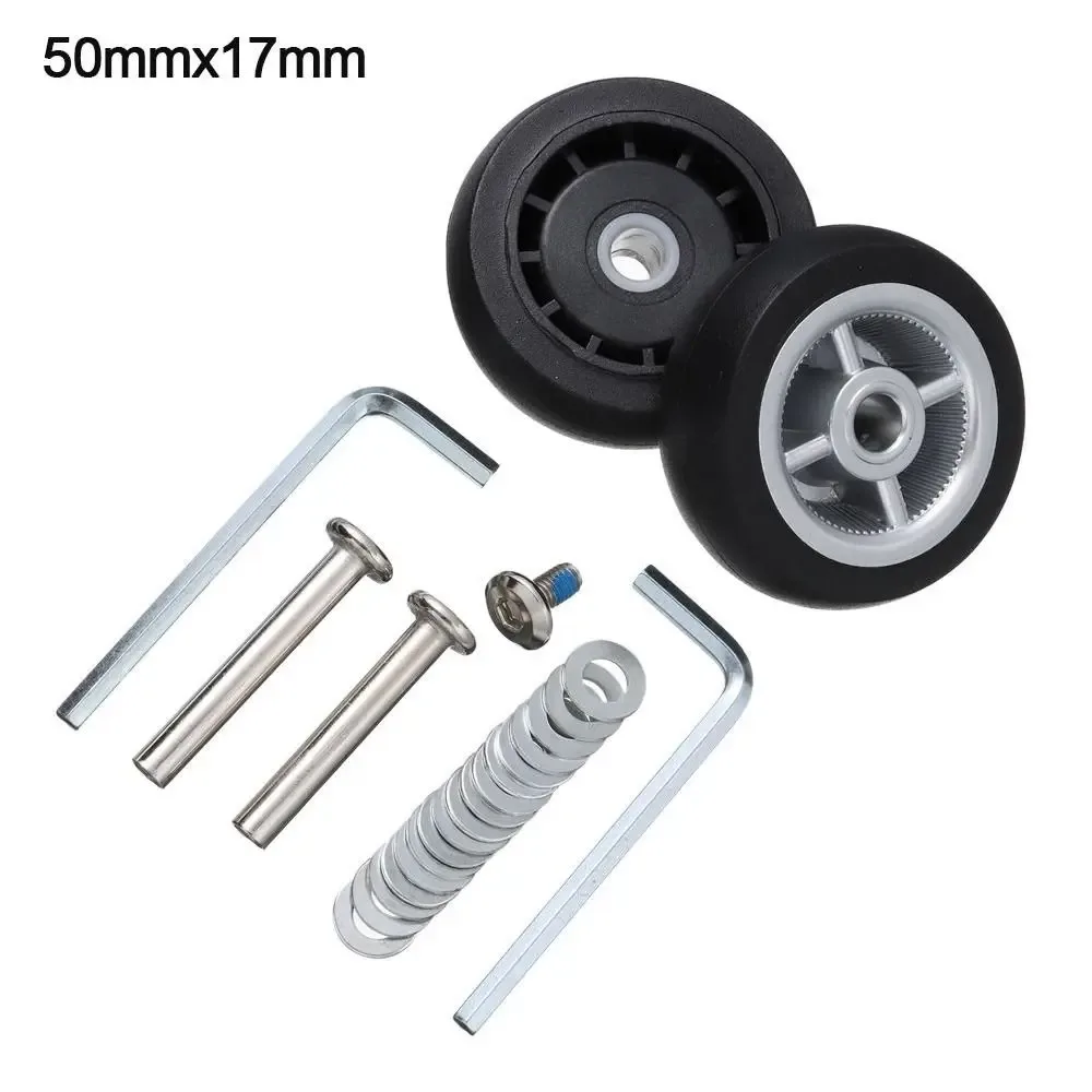 kit de réparation d'essieux silencieux durables avec vis, roues de bagage de voyage, pièces de valise, essieux de 40mm, 43mm, 54mm, 60mm, 64mm, 70mm