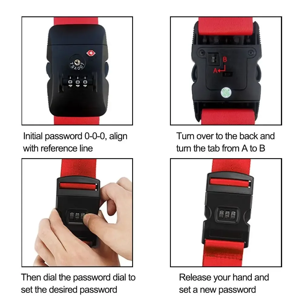 tsa mot de passe douane serrure bagages ceinture croisée réglable valise de voyage bande bagages valise corde sangles accessoires de voyage