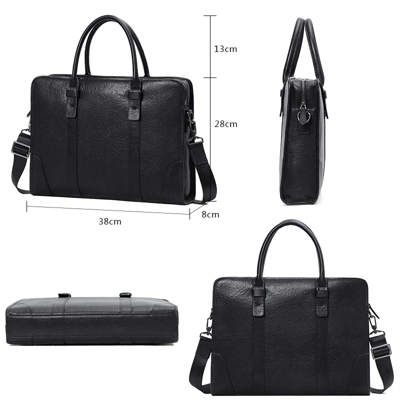 porte documents cuir vache polyester fermeture éclair blanc noir marron gris kaki poche intérieure zippée poche extérieure poignée souple voyage business