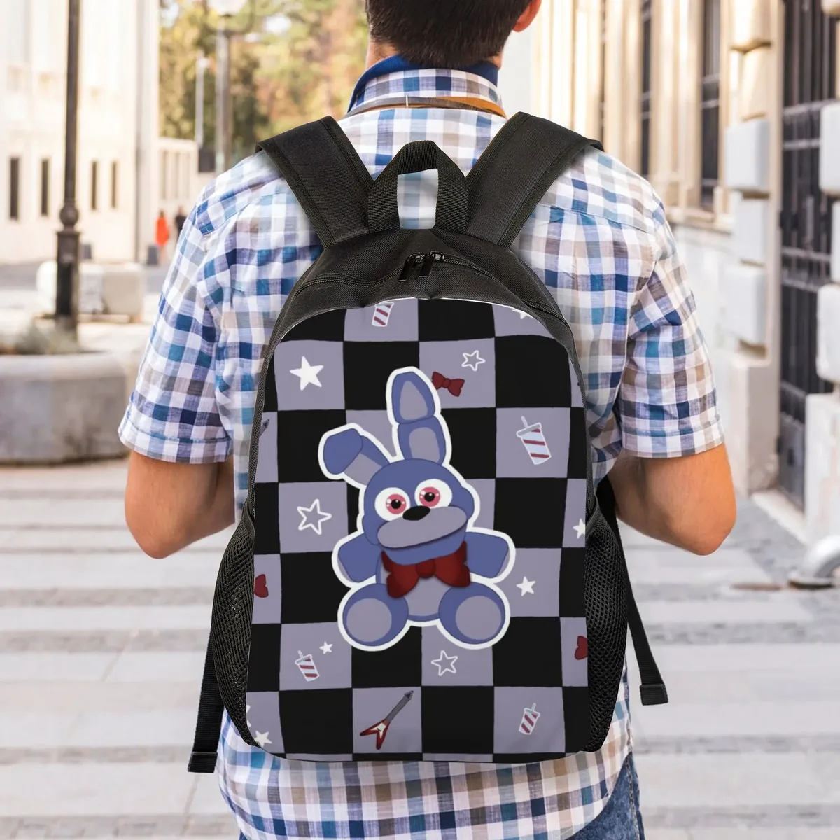fnaf freddys horror game bonnie kid sac à dos pour enfants garçons filles, sac à dos mignon pour enfants de la maternelle