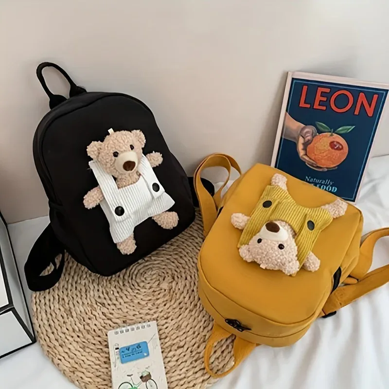 sac à dos personnalisé avec nom brodé d'ours en peluche mignon – sac à dos doux et durable pour le campus quotidien des tout-petits, cadeaux parfaits pour l'école