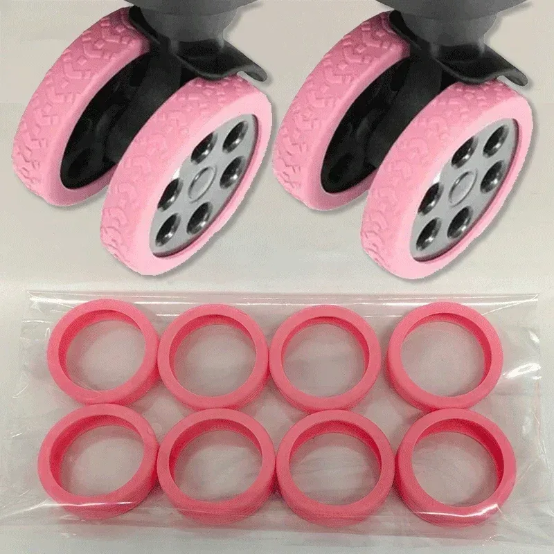 2-24pcs luggage wheels protector silicone wheels caster shoes travel luggage suitcase reduce noise wheel guard cover accessories
