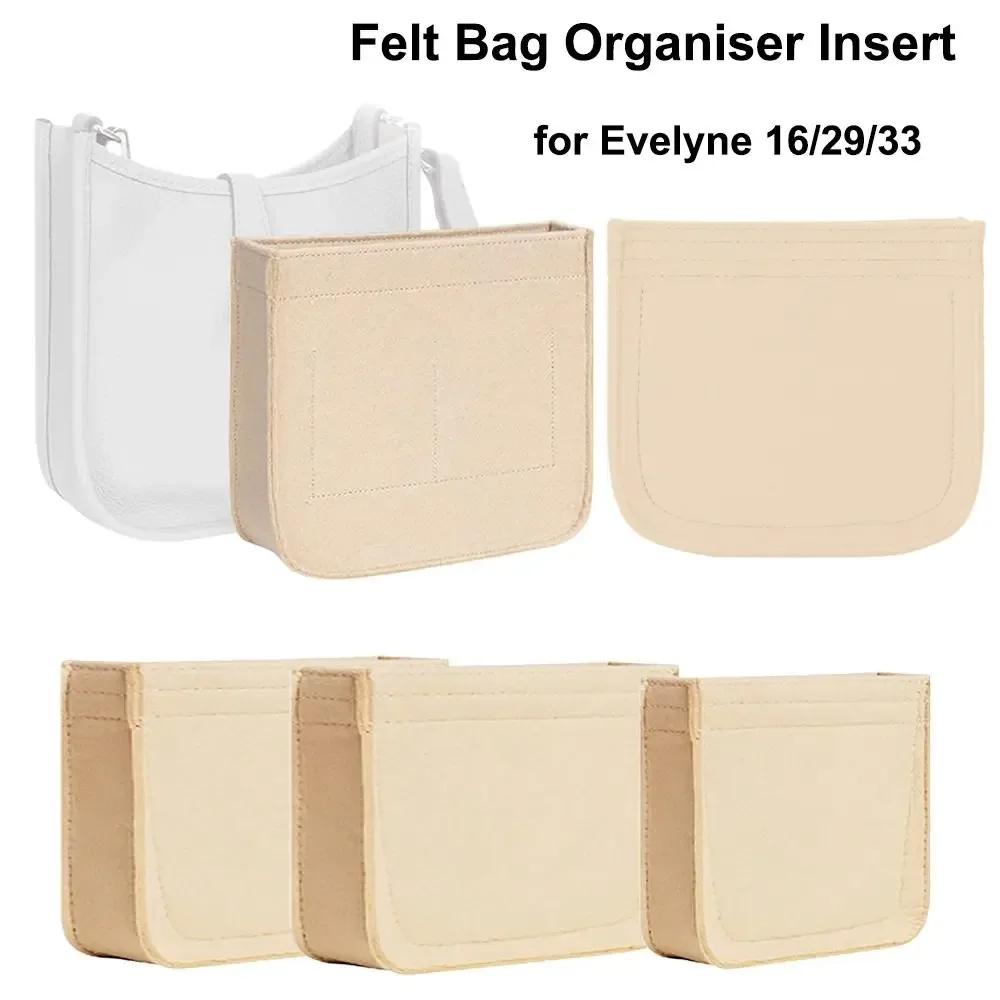 organisateur de sac multi-poches pour evelyne 16/29/33, sac intérieur, sac de rangement, sac à main en feutre, sac d'insertion, sac de doublure de sac à main