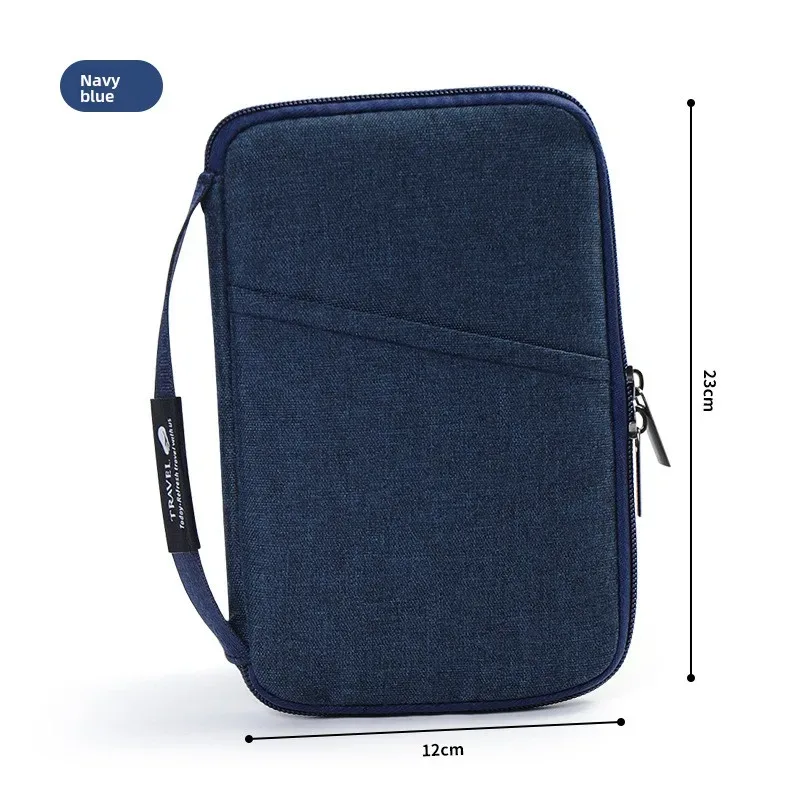 accessoires de voyage portefeuille de voyage en tissu ox porte-billets porte-passeport familial housse de protection pour passeport étui à fermeture éclair pour documents