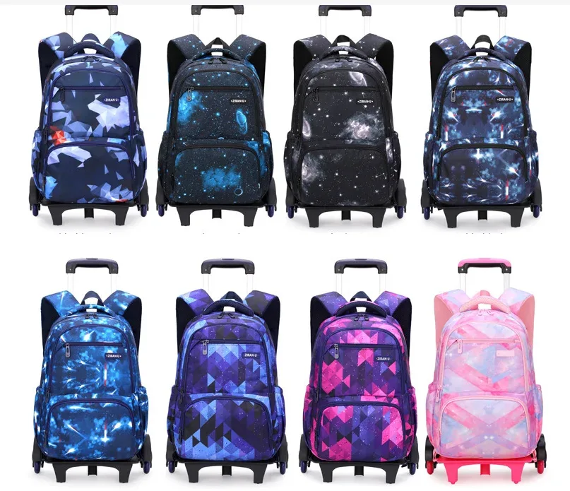 sac à dos à roulettes pour enfants, valise de voyage à roulettes, sac à roulettes pour l'école, ensemble de sacs d'école pour garçons, ensemble de sacs à déjeuner