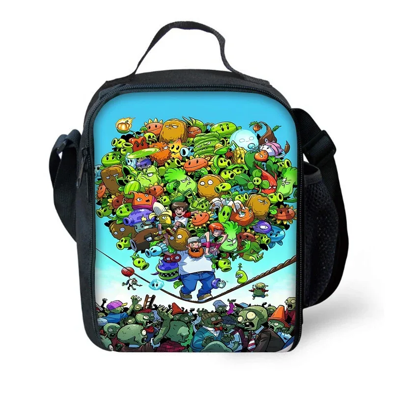 jeu chaud pour enfants pour p-plantes vs z-zombiess, sac à dos d'école avec sacs à déjeuner, sacs à crayons, sacs d'école pour garçons et filles, meilleur cadeau