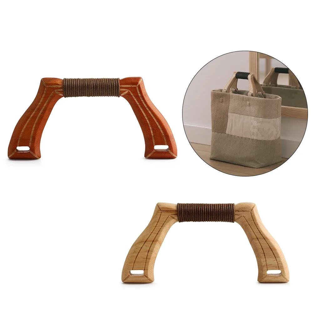 sac à bandoulière en forme d'arc, poignée de couture amovible, cadre de poignée en forme de u en bois massif, accessoires de bricolage, 2/4/10 pièces