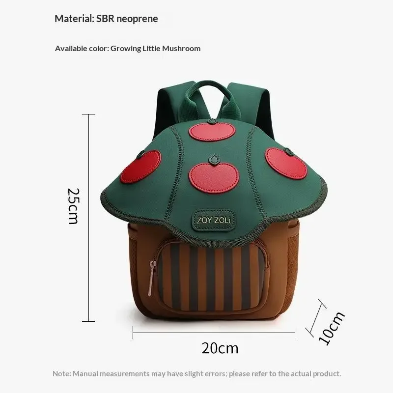 sac à dos mignon en forme de champignon pour enfant, sac à dos imperméable pour tout-petits, sac d'école à bretelles réglables pour voyage en plein air, maternelle