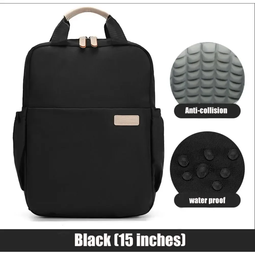 sac dos nylon bleu rose pâle noir antichoc imperméable poche téléphone épaules confortables usage voyage école