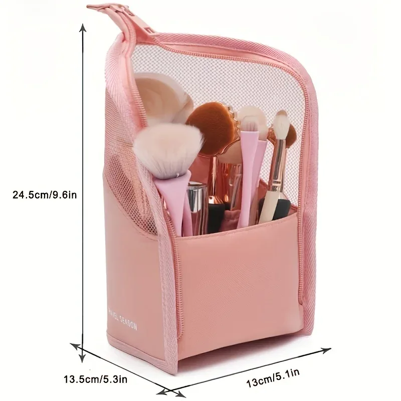 étui à crayons à sourcils vertical spacieux 2025, un sac organisateur portable pour le maquillage, parfait pour les femmes - facile à utiliser et à transporter.