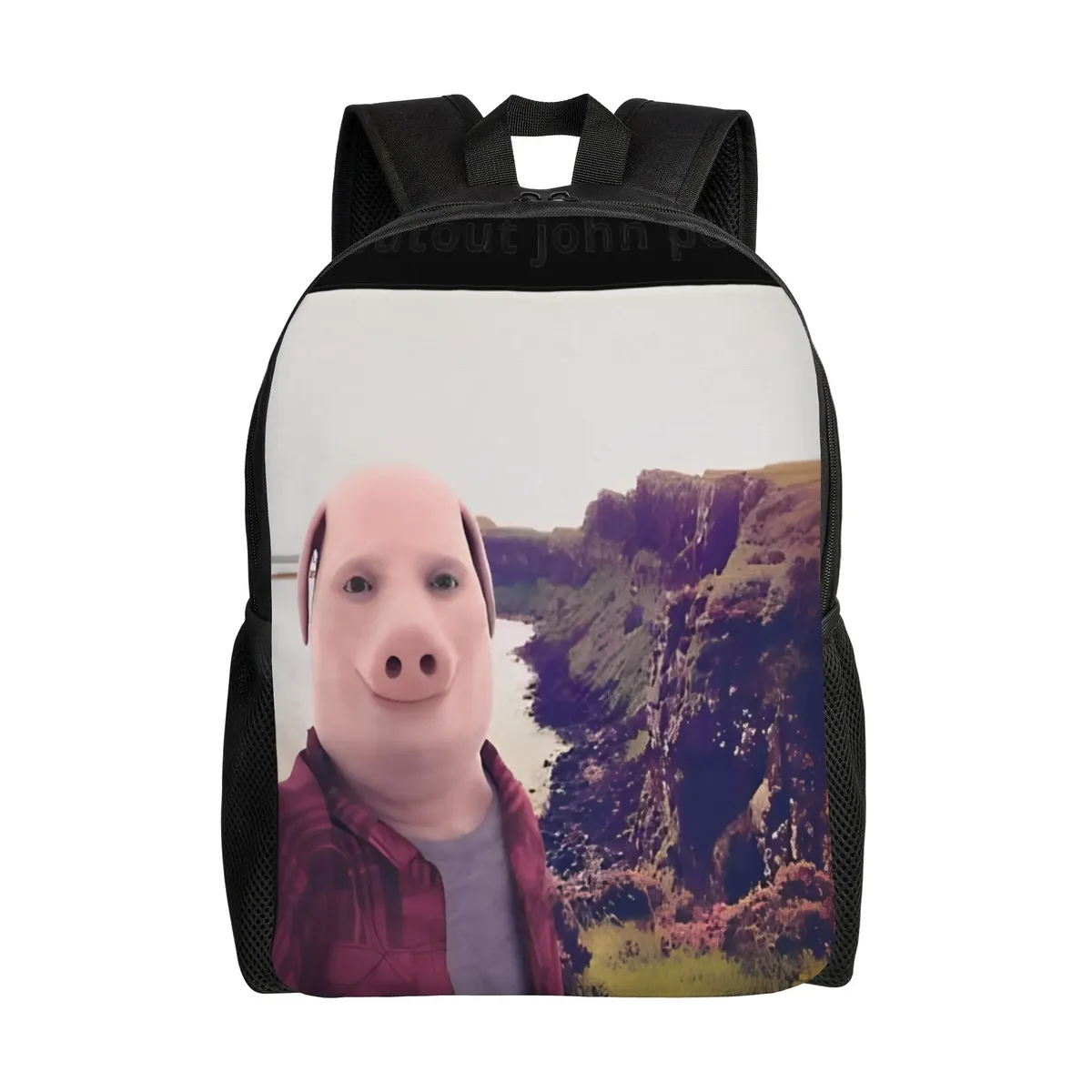 sac à dos fantaisie tung tung tung sahur john pork pour garçon, grands sacs d'école de voyage, sac à dos coloré