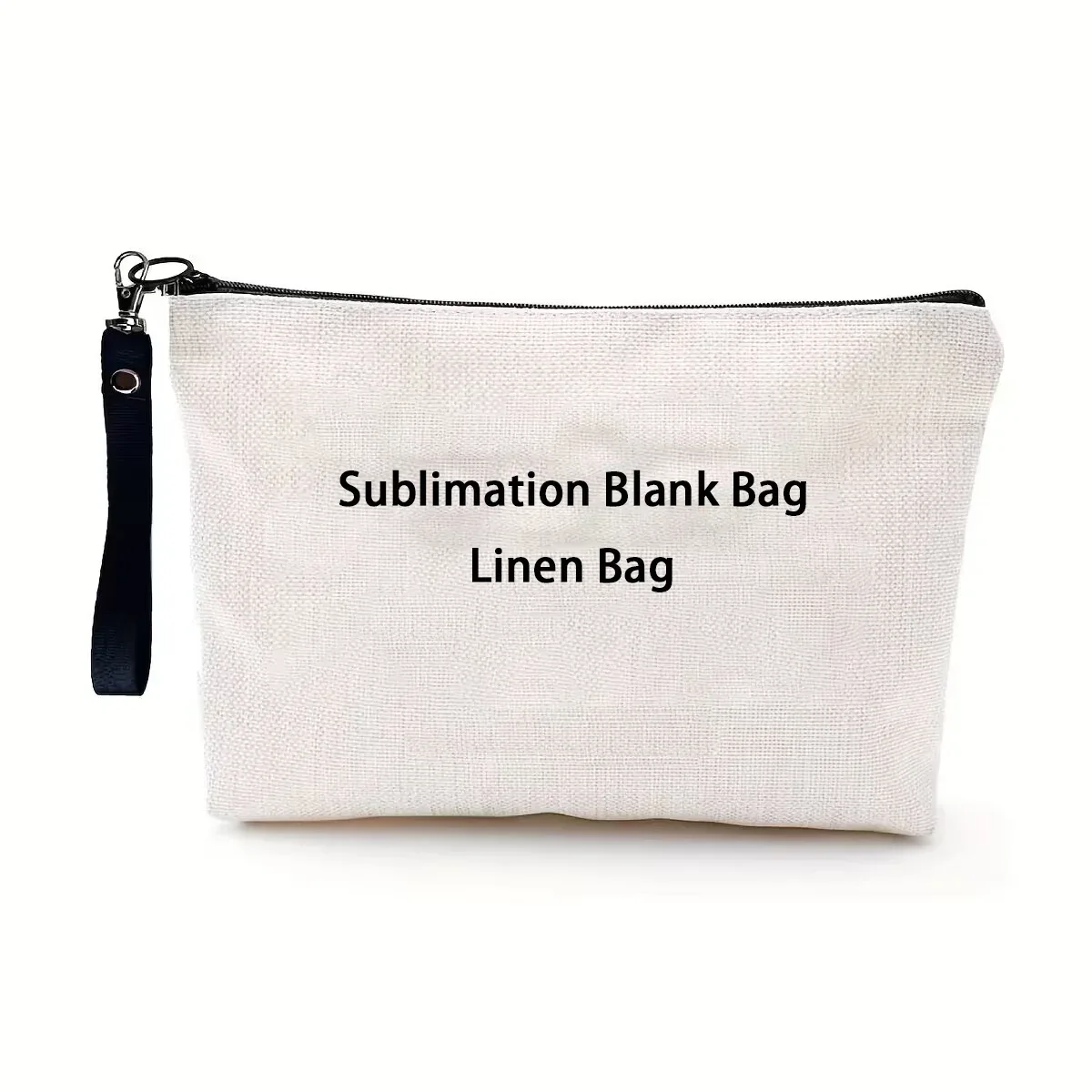 trousse de maquillage vierge par sublimation, sacs à cosmétiques en polyester avec bracelet, sacs de rangement pour lunettes de soleil, protection solaire pour logo personnalisé