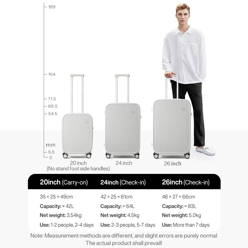 mixi bagage à main avec tasse support pour téléphone coque rigide valise de voyage roulante avec roues spinner 20 24 26 pouces m9290
