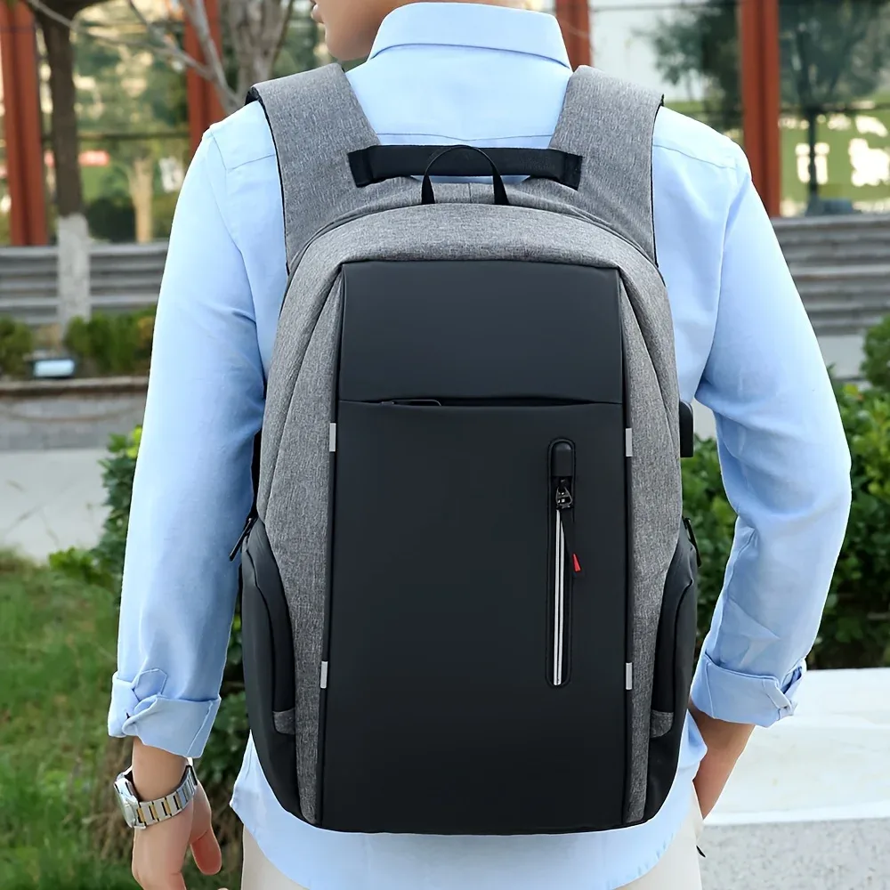 sac à dos antivol pour ordinateur portable 15 pouces pour hommes, sac d'affaires de grande capacité, sac à bandoulière de voyage, multifonctionnel avec sacs à dos usb