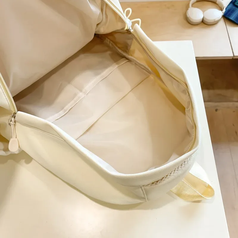 sac à dos d'école en nylon mignon pour fille et adolescente cartable multi-poches kawaii pour livre et ordinateur portable