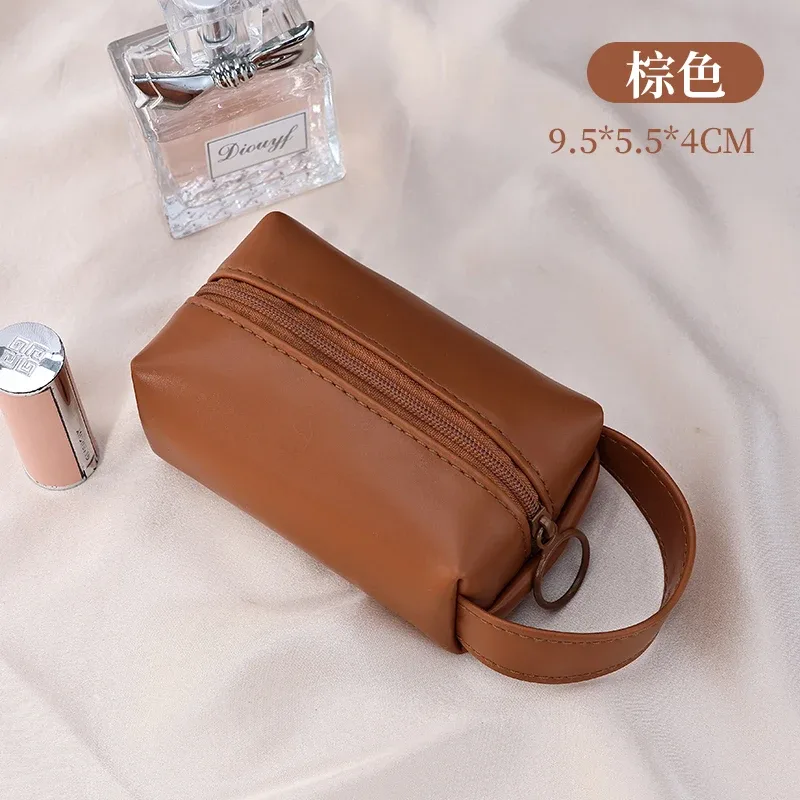 nouveau mini trousse de maquillage pour sac à main, trousse à cosmétiques en pu, trousse de toilette, trousse de lavage de voyage, rouge à lèvres, pochette à cosmétiques, organisateur de voyage