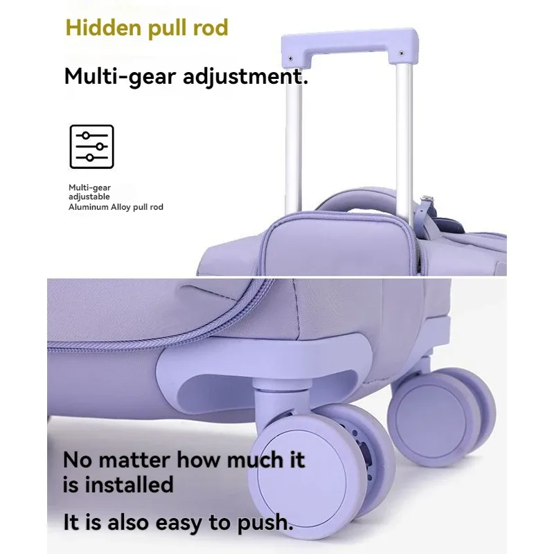 valise à roulettes, nouvelle valise de cabine pour femmes 2025, valise en tissu ultra-légère de 20 pouces, valise de voyage à code, roues universelles