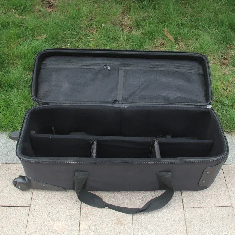 valise de transport à roulettes pour lampes photographiques, grande capacité, chariot professionnel pour la photographie, sac de studio à roulettes