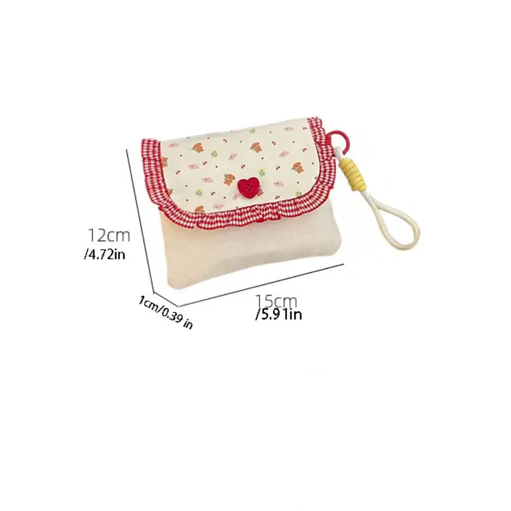 sac de rangement pour serviettes hygiéniques de grande capacité, sac à main imprimé floral, sac à maquillage, sac pour petits objets, mini sac cosmétique de style coréen