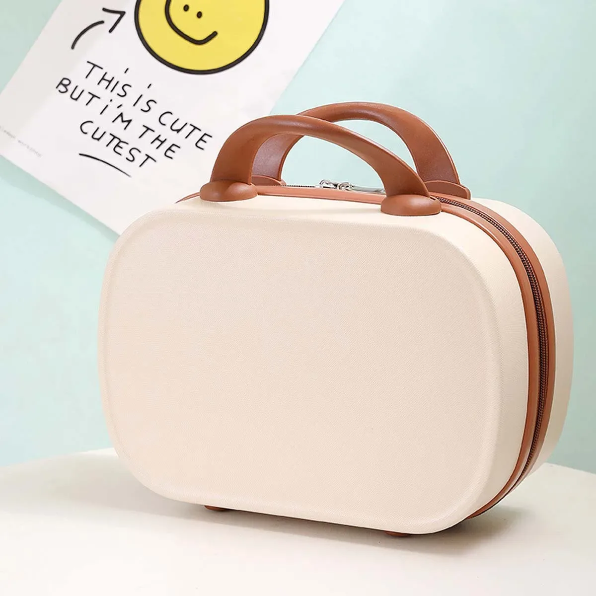 trousse toilette abs tissu doux couleur uni femmes hommes sac maquillage voyage cosmétiques lisse motifs simple