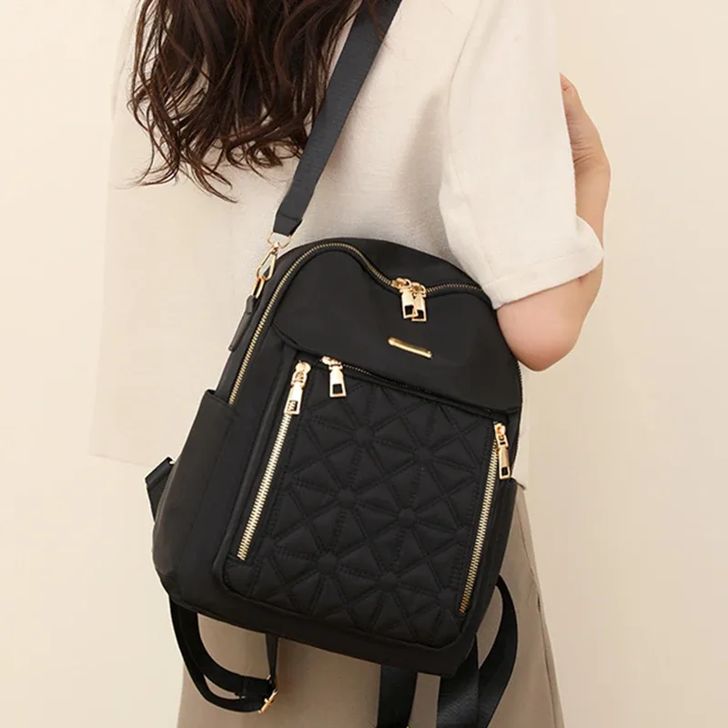 sac à dos en nylon multi-usage, nouveau style, idéal pour les voyages et l'école [la direction de la fermeture éclair est aléatoire, le style de