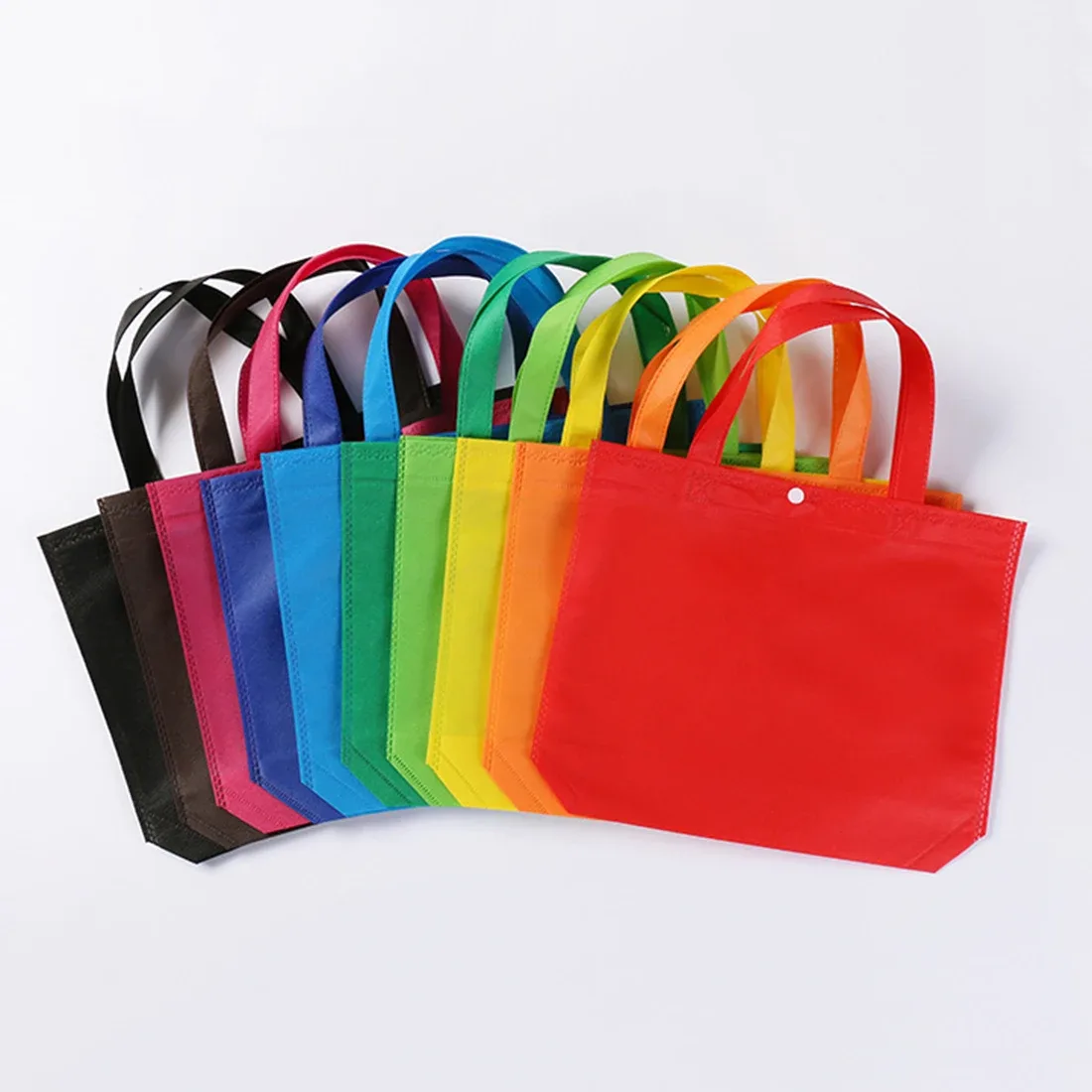 sac à main solide avec bouton pour femme, fourre-tout de grande capacité, sac d'épicerie, cadeau réutilisable, sacoche de rangement portable