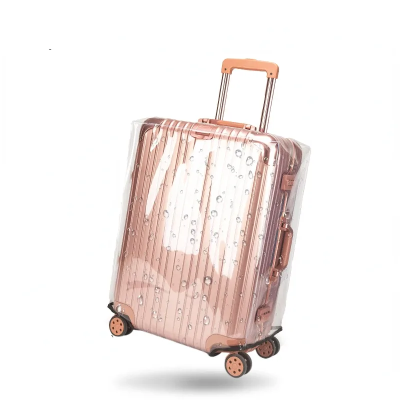 housse de protection transparente pour bagages en pvc, housse de valise étanche, boîtier de chariot de voyage, antidérapant/anti-chute/anti-rayures/anti-poussière