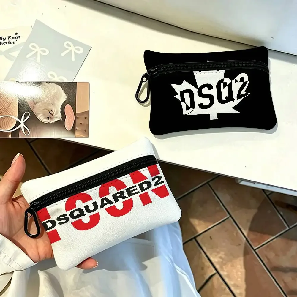d-dsquared2 avant-street – porte-monnaie à fermeture éclair en tissu oxford, pochette à clés portable, organisateur pour voyage, trousse à cosmétiques