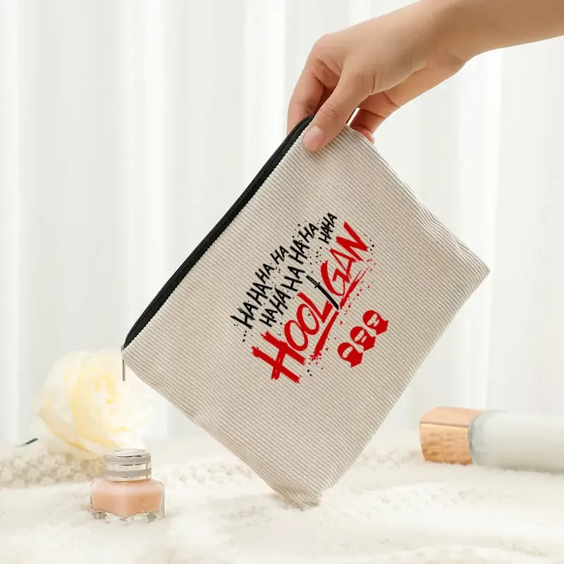 trousse de toilette en velours côtelé arirang 2.0 world tour 2026 pour femme, sac de rangement multifonction léger, cadeau pour fans kpop de l'album haha