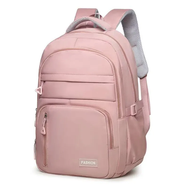 sac à dos de couleur neutre pour hommes et femmes, de couleur unie, idéal pour les voyages et les sorties des étudiants. conception à fermeture éclair multicouche.