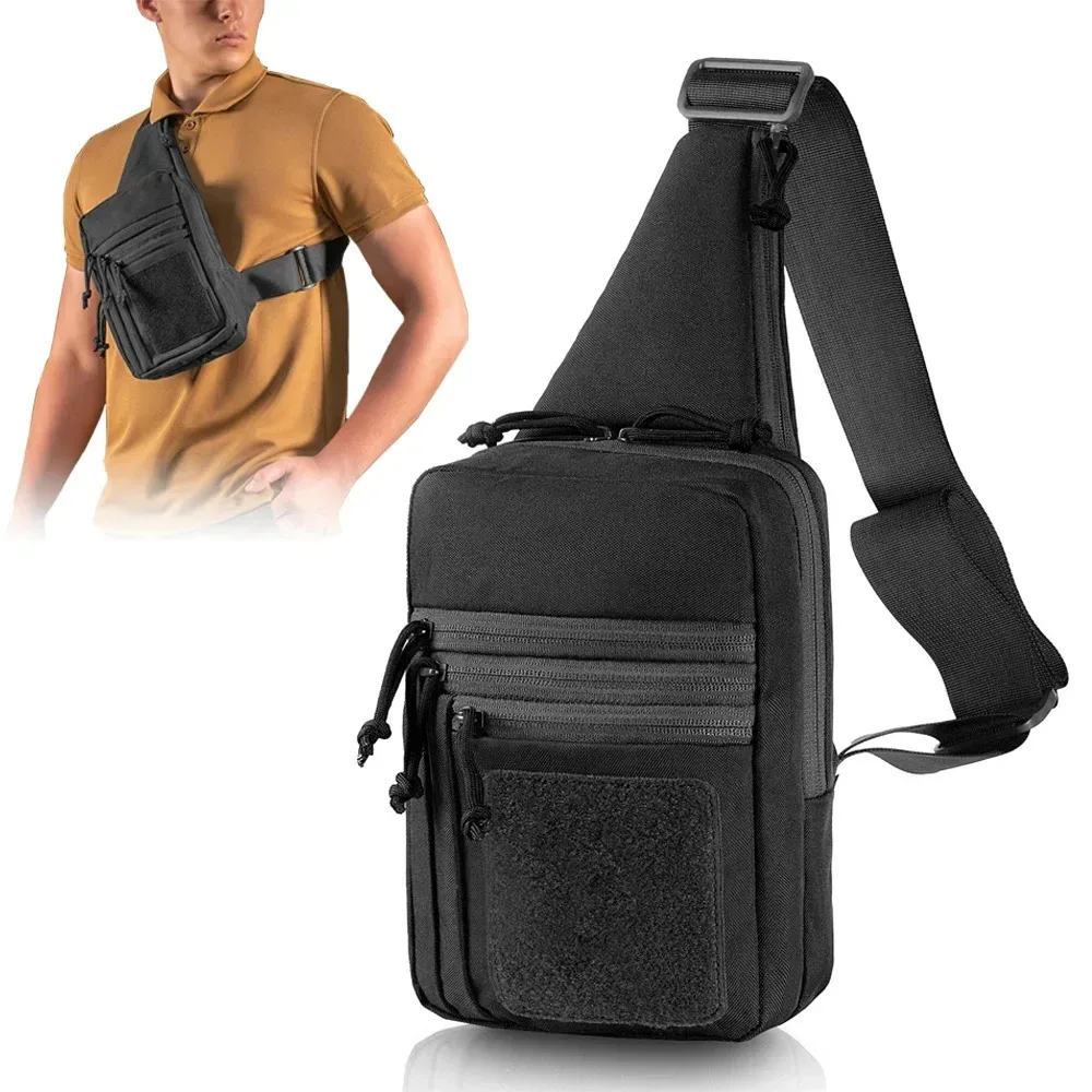 sac à bandoulière tactique pour pistolet, étui de transport dissimulé, sac à dos convertible pour pistolet de chasse et camping