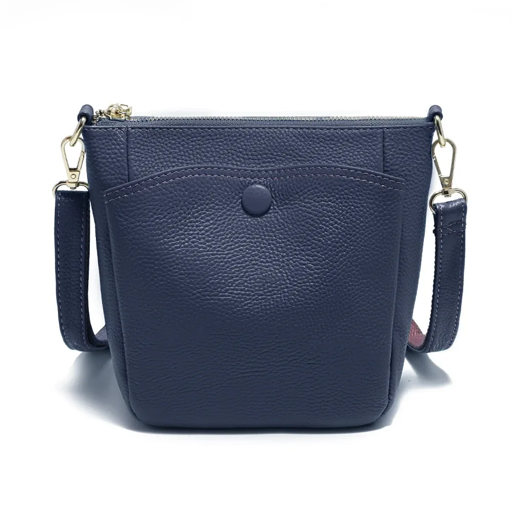 zency laides – petit sac à main en cuir véritable souple pour femmes, sac à bandoulière décontracté, sac seau simple pour téléphone, sacs à main pour femmes, sac gris