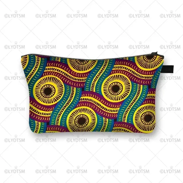 trousse à cosmétiques imprimée pour femmes africaines, sacs de maquillage pour dames afro, étui à cosmétiques pour filles, rangement portable pour rouge à lèvres, sacs de voyage, mode