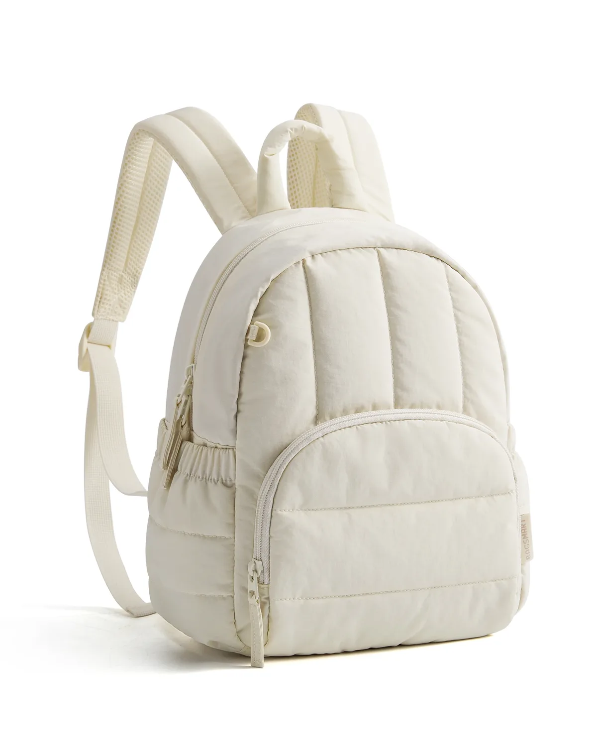 sac dos polyester beige motif quadrillé petit format voyage imperméable confortable transport journee usage quotidien