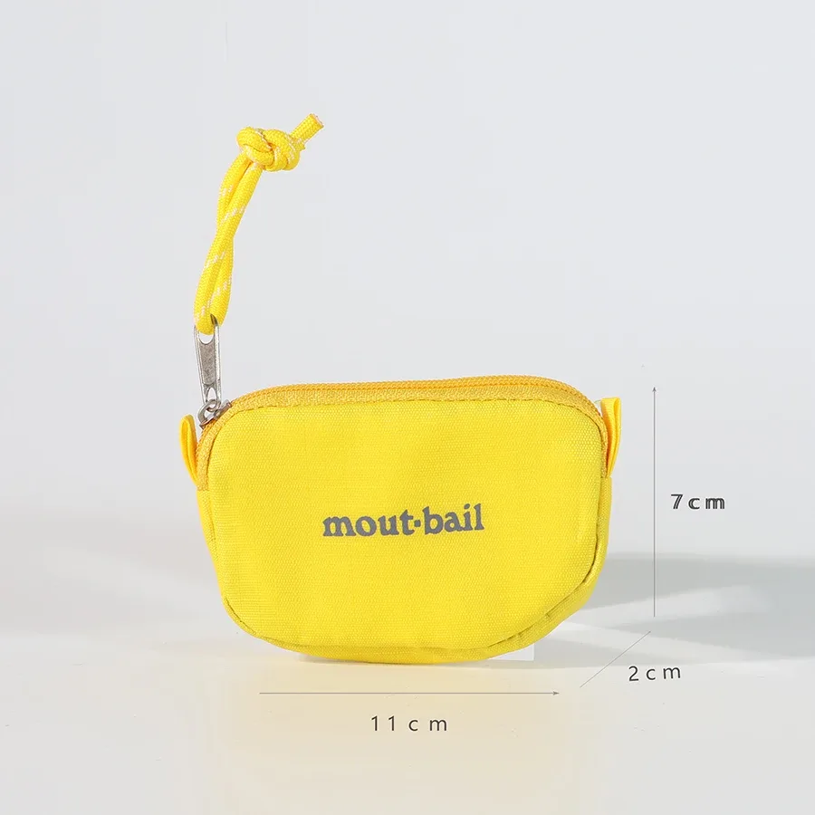 porte-monnaie léger d'extérieur avec fermeture éclair, mini sac de rangement pour écouteurs, petit sac suspendu pour clés et cartes, en tissu oxford neutre et minimaliste