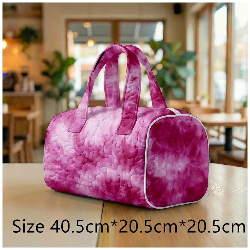 sac fourre-tout matelassé tendance pour femmes, motif tie-dye et marbré, sac à bandoulière grande capacité, sac à main pour les voyages, le shopping, la plage, la salle de sport