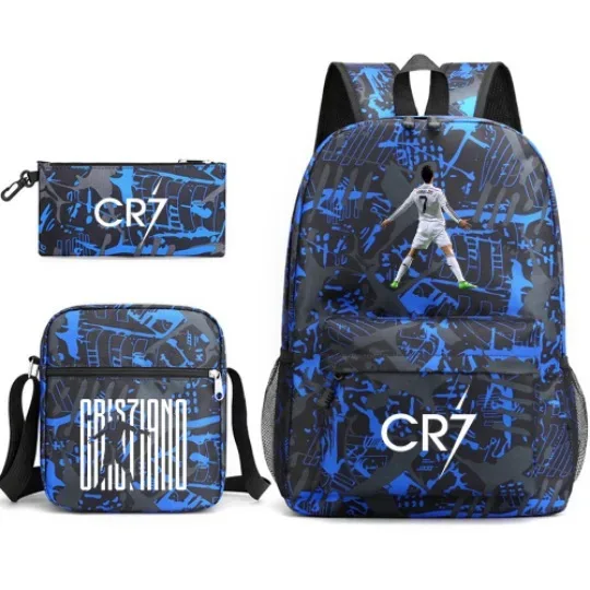 sac à dos imprimé cr7, sac à dos de sport, de football, décontracté, pour femmes et hommes, sacs d'école pour ordinateur portable, sacs d'école harajuku, sacs de voyage pour femmes et hommes