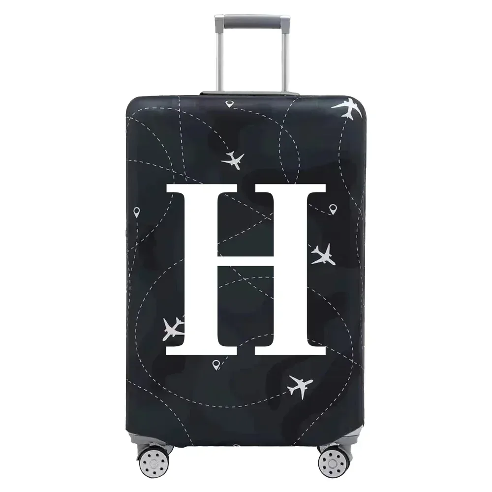 juste de protection en tissu pour bagages, housse anti-poussière anti-rayures, valise trempée pour sac de 18 à 32 pouces, lettre blanche, accessoires de voyage