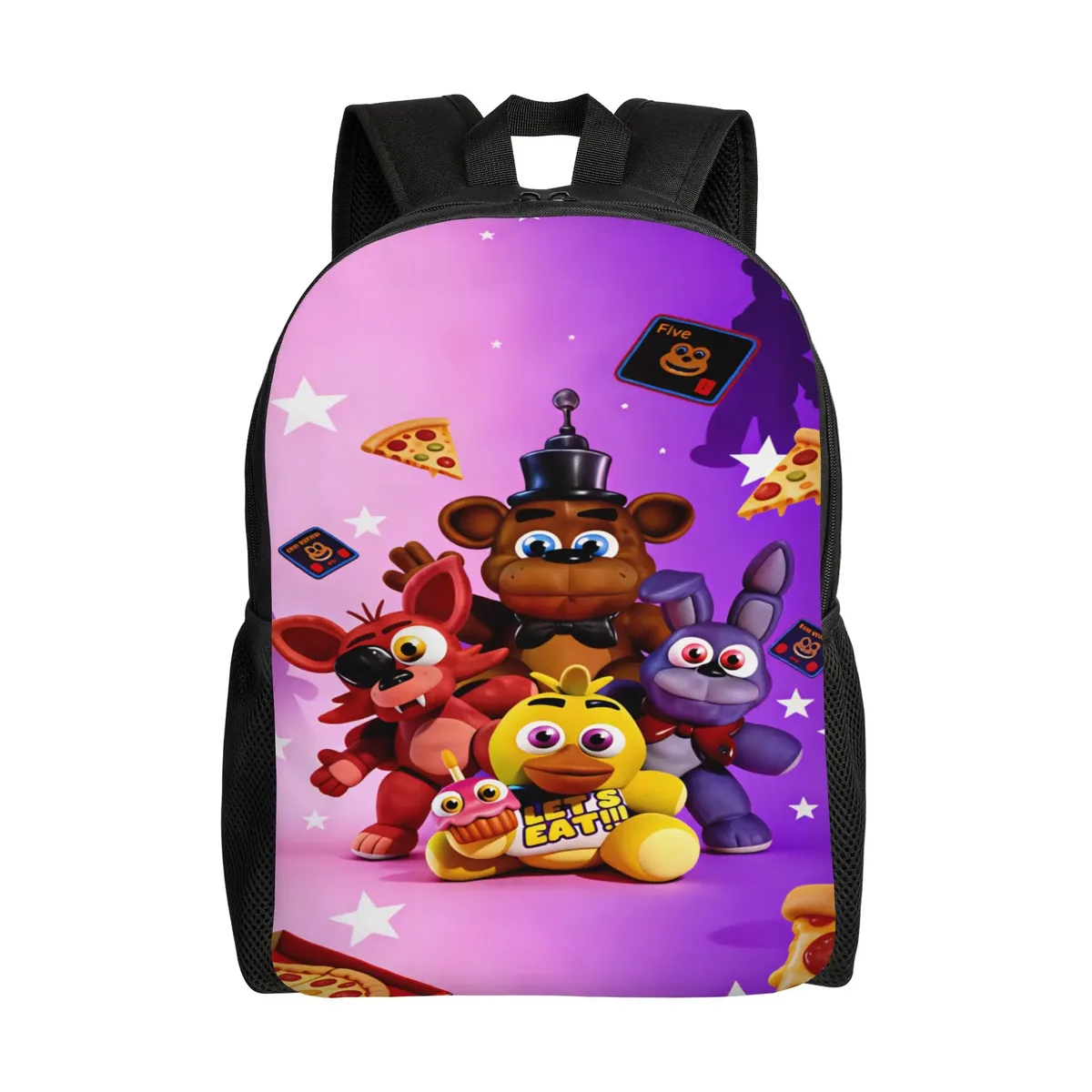 sac à dos fnaf horror game pour hommes, grands sacs à dos en polyester, sacs décontractés pour lycée, sac à dos de voyage personnalisé