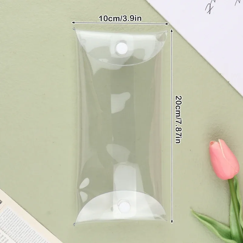 petit portefeuille transparent en pvc pour femme, mini portefeuille pour femme, sac de rangement pour pièce de monnaie, clé, rouge à lèvres, casque, enfants, filles