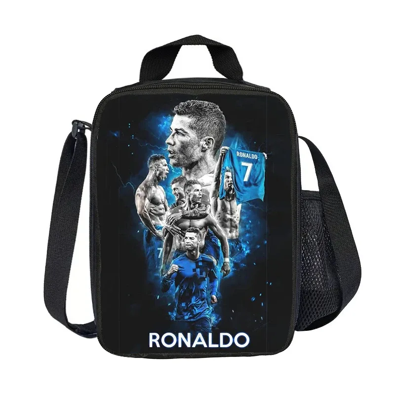 sac isotherme ronaldo cr football star, sacs à déjeuner isolés, conteneur à déjeuner, sac fourre-tout étanche, boîte à déjeuner, sacs de rangement pour aliments sportifs
