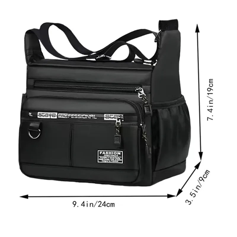 sac bandoulière pour homme avec poches multicouches, sangle réglable, sac à bandoulière professionnel
