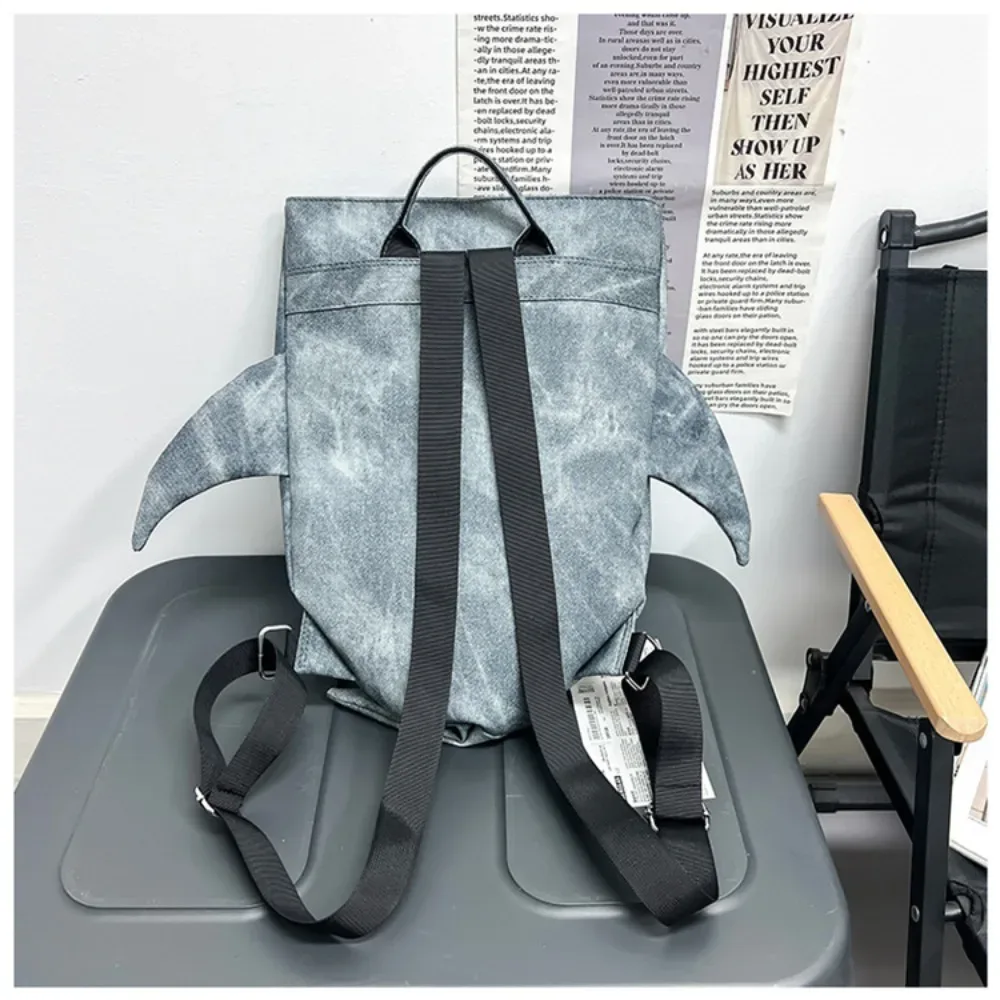 sac à dos en forme de baleine animale de grande capacité, sac à dos oxford grillé, sac à dos étanche à fermeture éclair, sac initié au collège pour étudiants