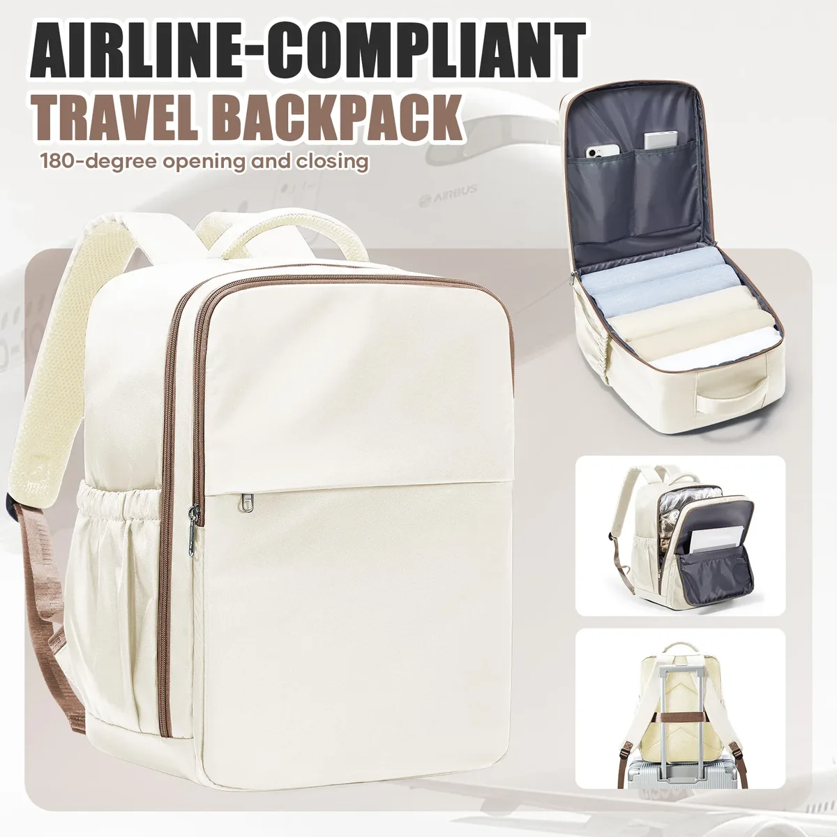 sac à dos de voyage pour avion 40x30x20, sac à dos de cabine pour bagages à main wizzair, sacs pour ordinateur portable pour hommes et femmes, sac d'école pour étudiants