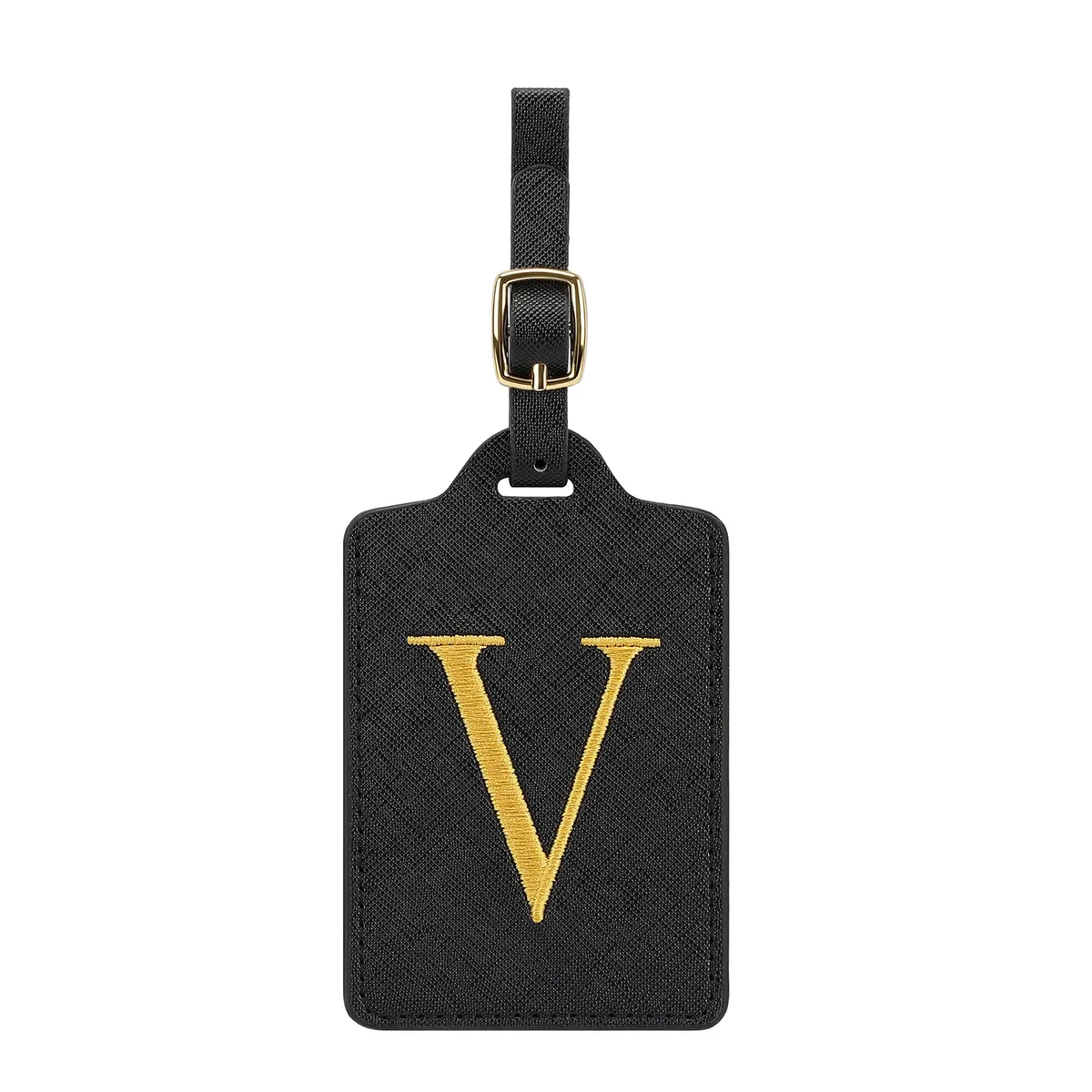 étiquette de bagage personnalisée avec 26 lettres, étiquette de nom initiale pour valise, accessoires de voyage anti-perte, adaptée aux voyages, à l'école
