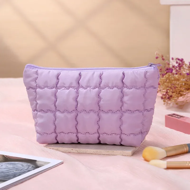 sac à main cosmétique à bulles pour femmes, organisateur de voyage, maquillage nuage, rouges à lèvres, pochette en coton, sac à fermeture éclair de grande capacité