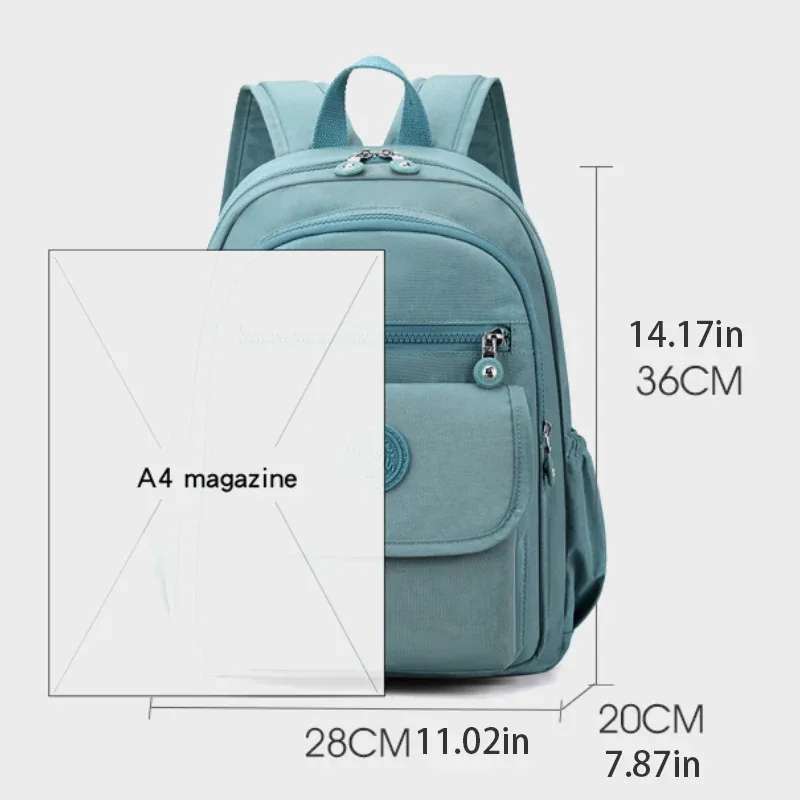 sac à dos de voyage noir élégant et léger pour femmes, grande capacité, avec bretelles réglables, pour l'école et les loisirs b